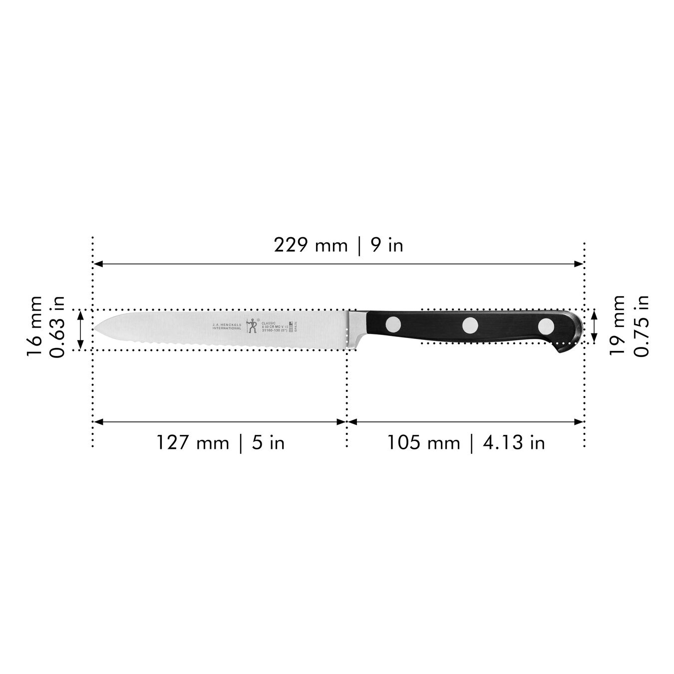 5-inch Serrated Utility Knife, Serrated edge ,,large 2