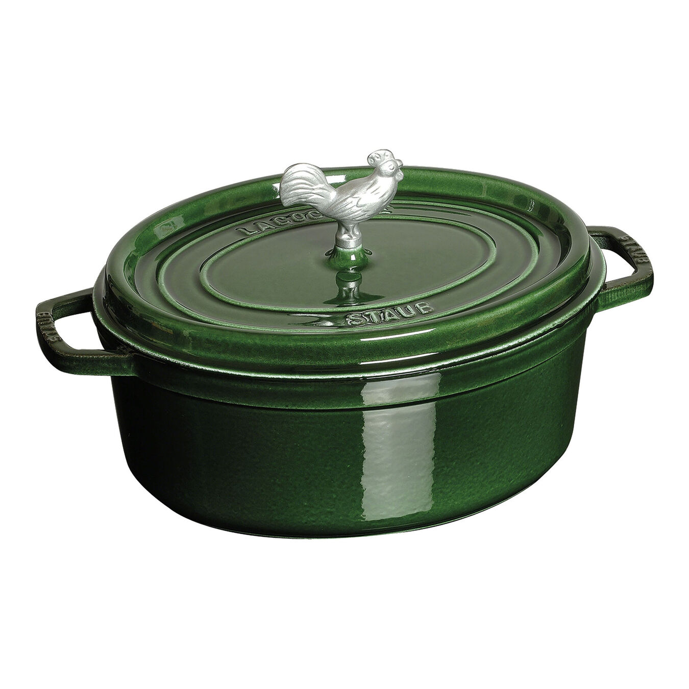 Staub Cast Iron 5.5 qt, oval, Cocotte, basil Official ZWILLING Shop