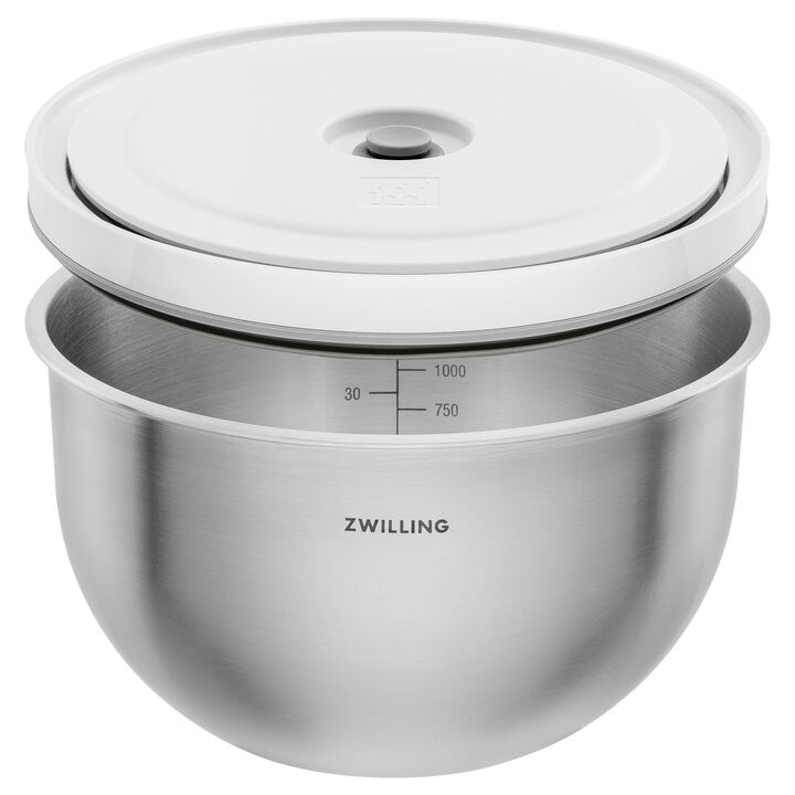Fresh & Save BOWLS, Conjunto de tigelas a vácuo S/M/L / 6-peças, Aço inoxidável, Prateado, large 4