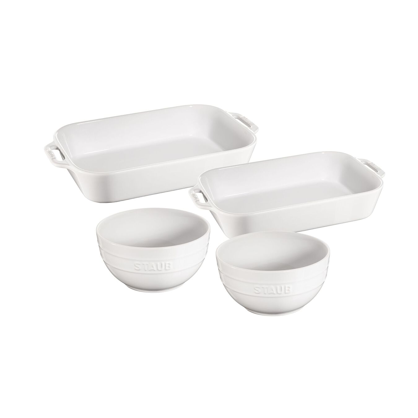 4-pc, Baking and Bowl Set, white,,large 1