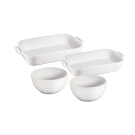Staub Ceramique, 4 Piece Bakeware set, white