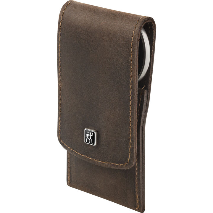 PREMIUM, Kalfsleer Etui Met Drukknoop, large 3