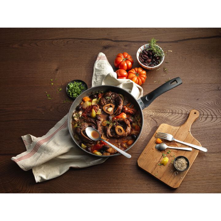 フェラーラ, 深型フライパン 28 cm, アルミニウム, グレー, large 2