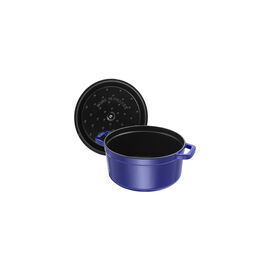 5.25 l cast iron round Cocotte, dark-blue - Visual Imperfections