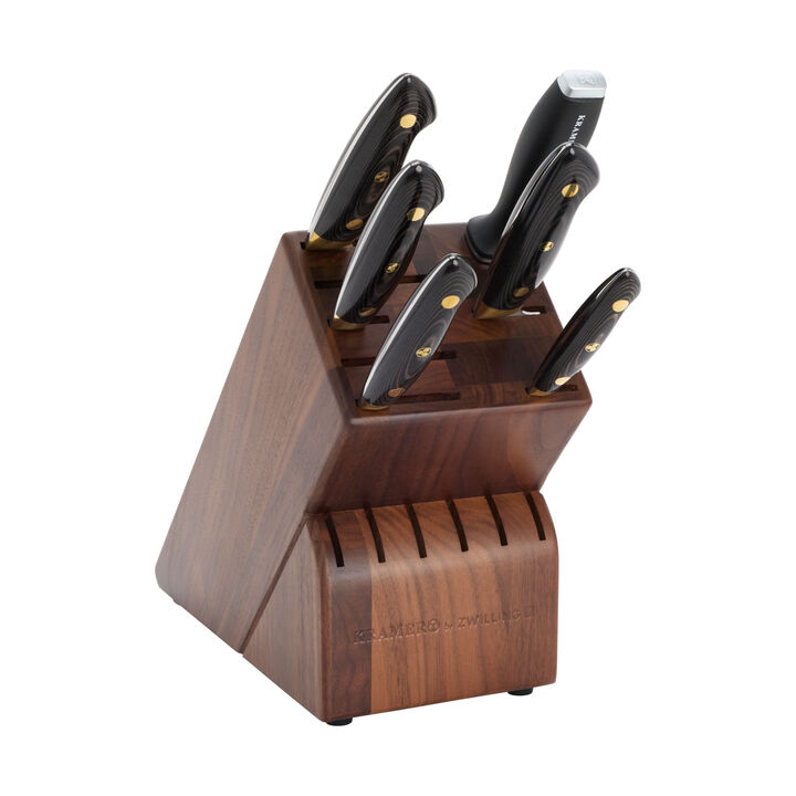 Bob Kramer Carbon 2.0, 7-pc, Knife block set, brown-black, large 3