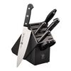 Gourmet, 7 Piece, Knife block set, black, small 1
