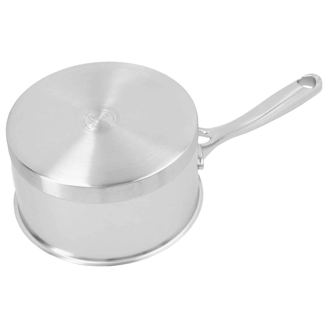 14 cm Stainless steel Saucepan with lid silver,,large 4