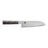 Couteau santoku 18 cm, Brun, Tranchant lisse,,large