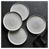 Salad Plate Set, 4 Piece | white truffle | ceramic,,large