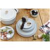 Dining Line, 15 cm ceramic round Plate flat, white truffle, small 6