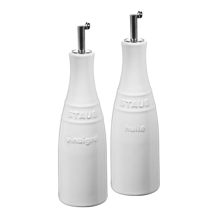 Ceramique, Olja & vinäger set 20 cm, Ceramic, Vit, large 1