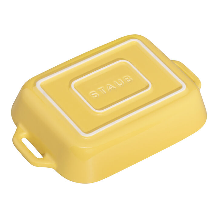 Stoneware, 2-pc, Rectangular Baking Dish Set, citron, large 3