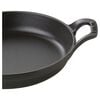 400 ml cast iron round Oven dish, black,,large