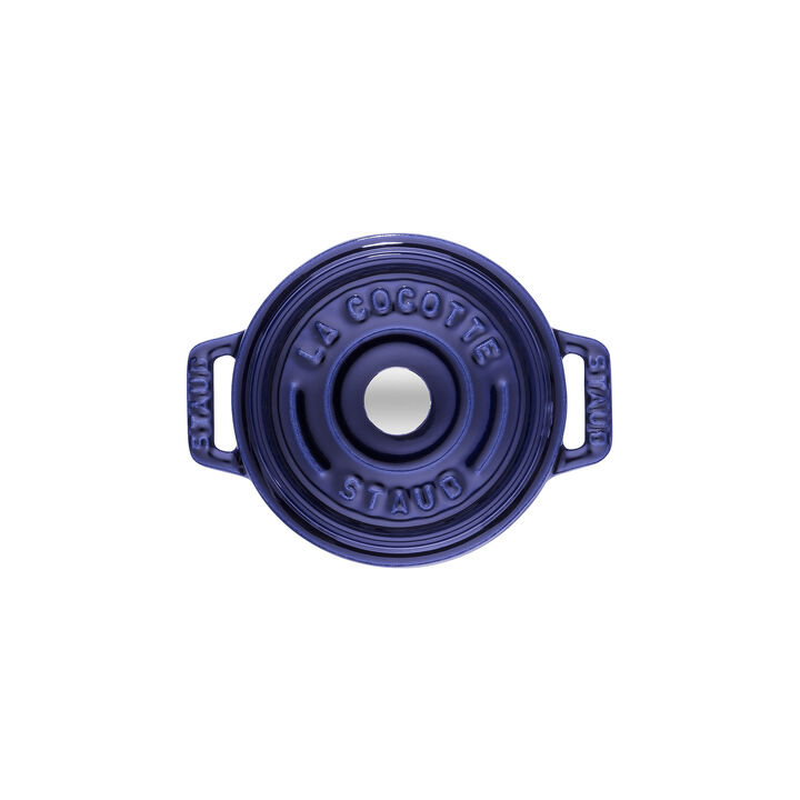 Cast Iron, 0.275 qt, Mini Round Dutch Oven, dark blue, large 1