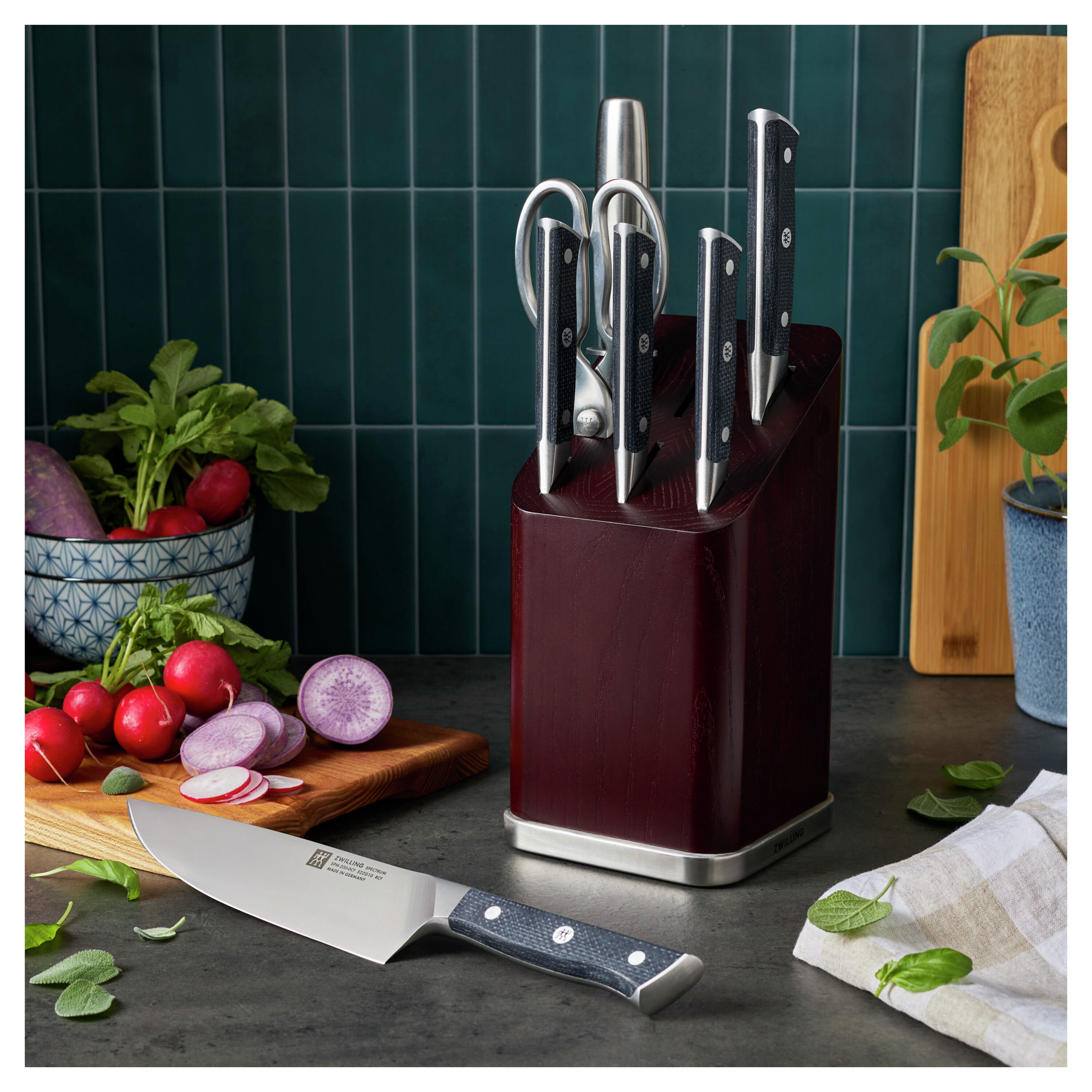 Buy ZWILLING Spectrum 8-pc, Knife block set, Brown | ZWILLING.COM