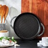 Grill Pans, 26 cm cast iron round Pure grill, graphite-grey, small 4