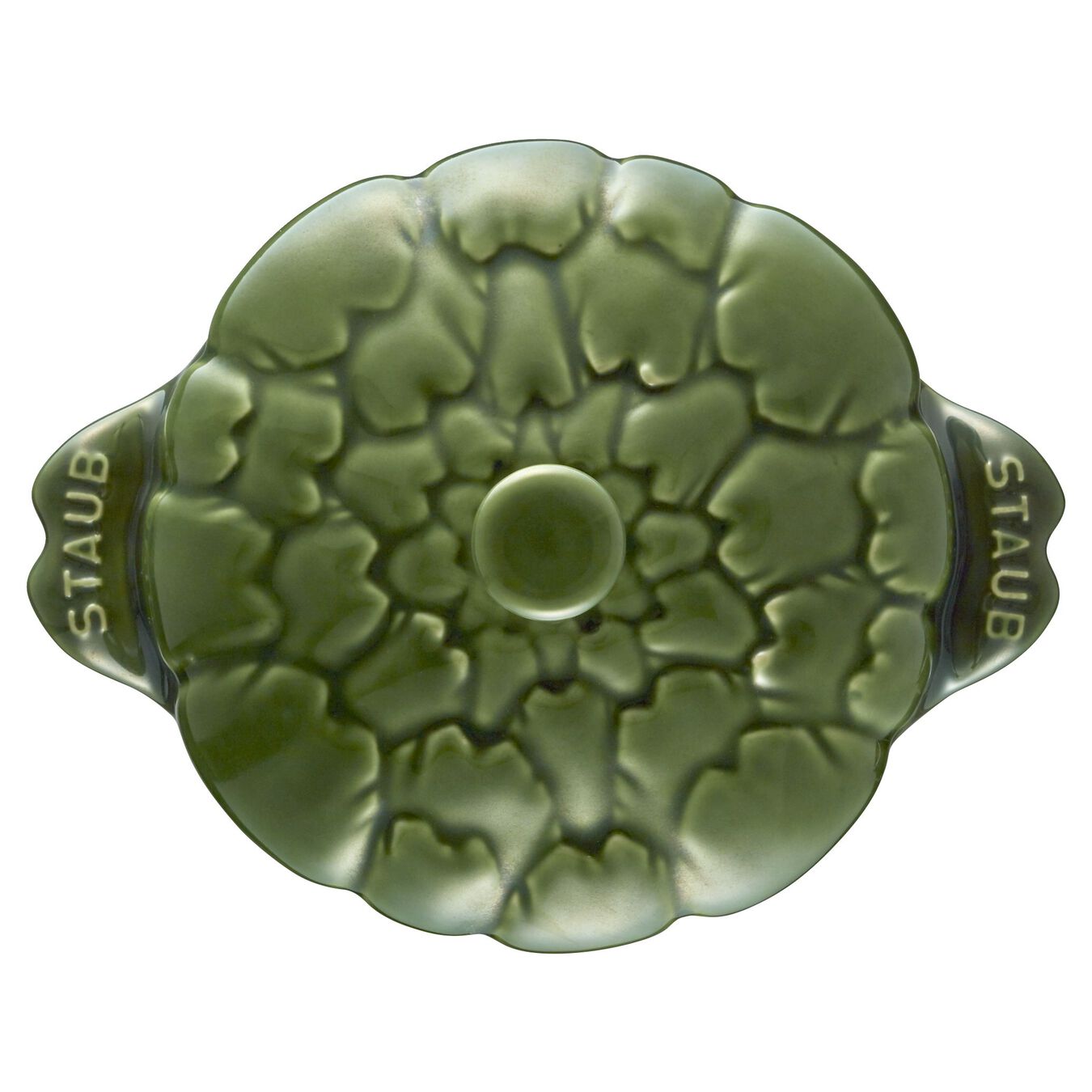13 cm artichoke Ceramic Cocotte basil-green,,large 11
