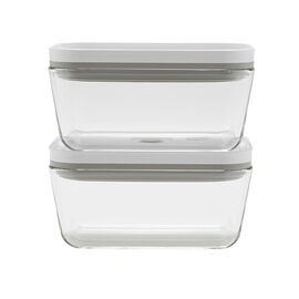 ZWILLING Fresh & Save,  medium / 2-pc Medium Vacuum Container, glass, grey
