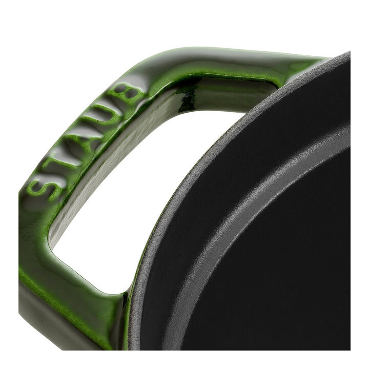 Cast Iron, 5.75 qt, Oval, Dutch Oven, Basil, large 3