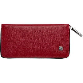 6-pc, Leather Snap Fastener Case, Red