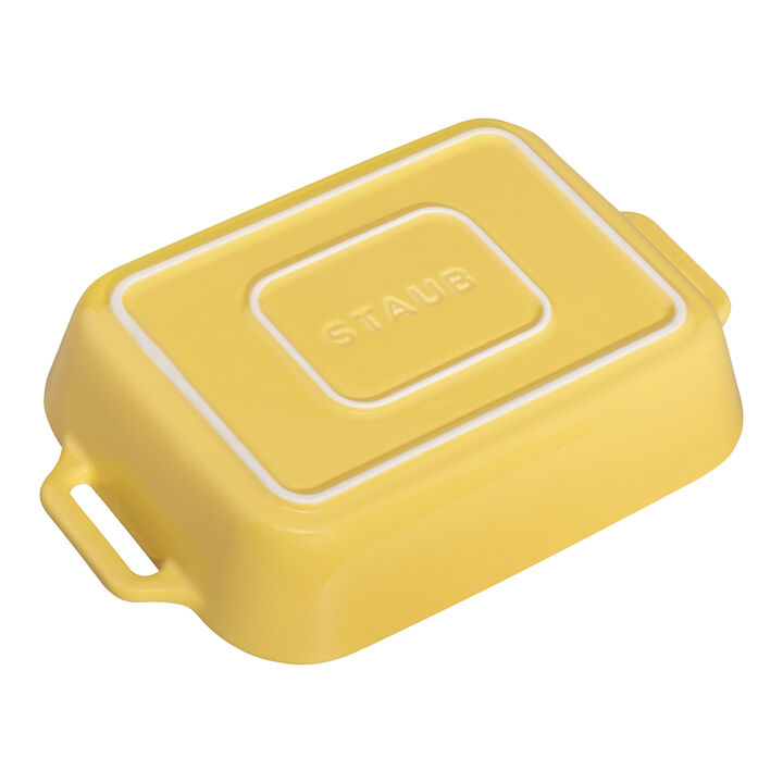 Stoneware, 2-pc, Rectangular Baking Dish Set, citron, large 4