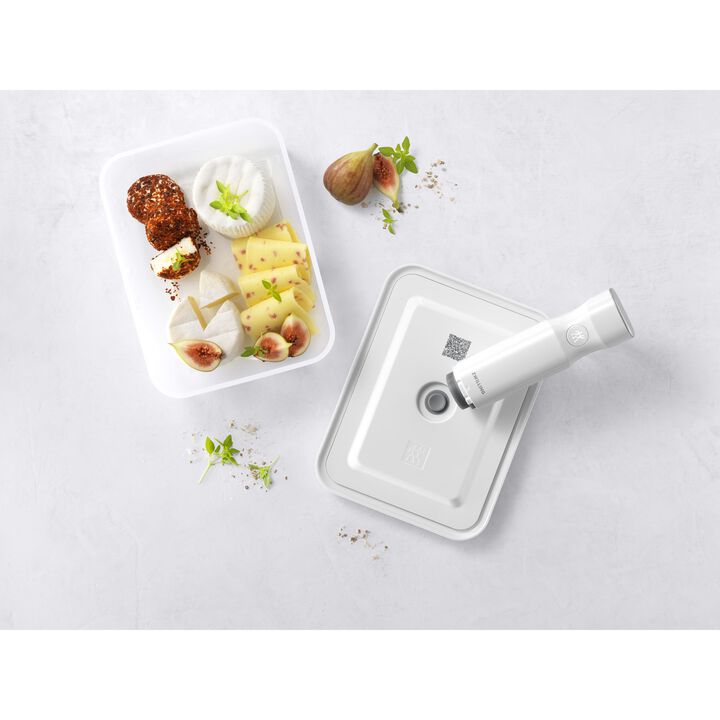 Fresh & Save, Boîte pour réfrigérateur sous vide, Plastique, semi transparent-Gris, large 4