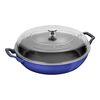 Cast Iron, 12-inch, Braiser With Glass Lid, Blueberry, small 1