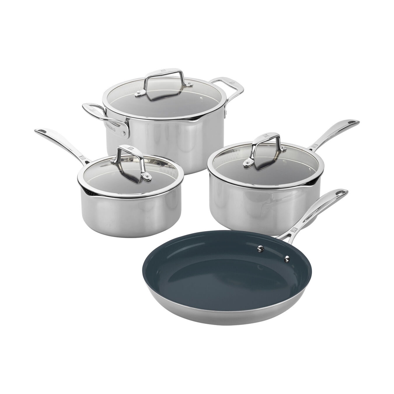 ZWILLING Clad CFX 7pc Stainless  Steel  Ceramic  Nonstick 