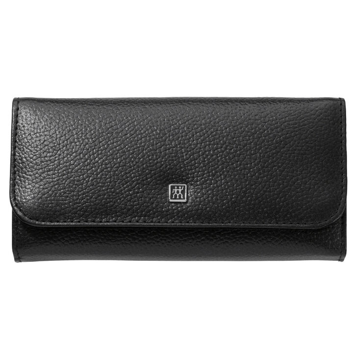 CLASSIC, 5-pc, Leather Snap Fastener Case, Black Matte, large 2