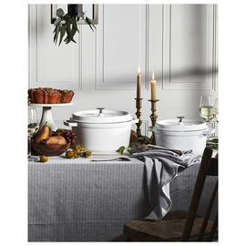 7 qt, Round, Dutch Oven, Pure-white