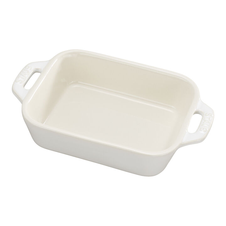 Ceramique, Ovenschaal 34 cm, Rechthoekig, Ivoorwit, large 2