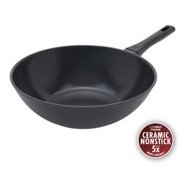Wok, 12 inch, aluminum, Titanium-reinforced ceramic non-stick coating