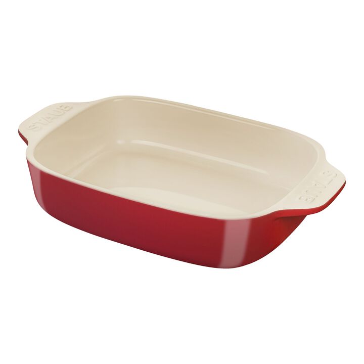 Ceramique, 710 ml ceramic rectangular Oven dish, cherry, large 1