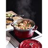 La Cocotte, 26 cm round Cast iron Cocotte with steamer cherry, small 3