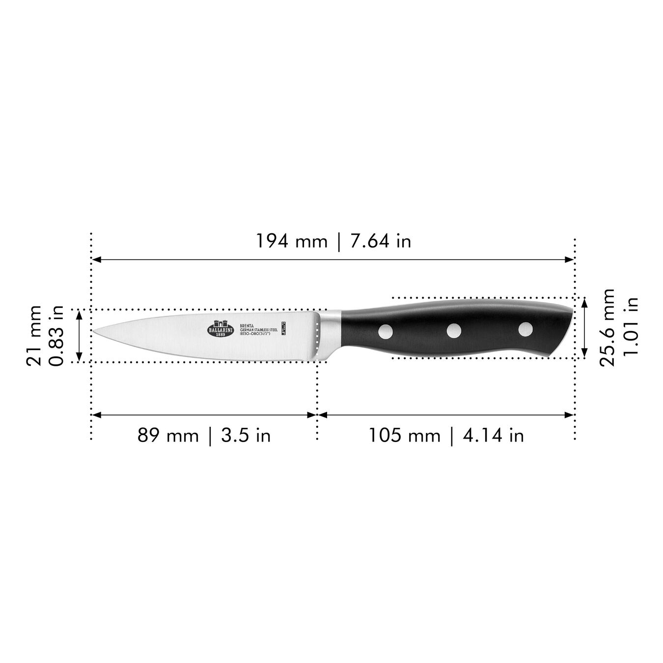 Couteau à larder et garnir 9 cm,,large 3