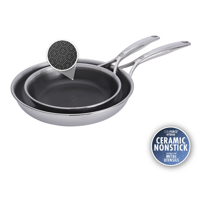 Peak, 2-pcs 18/10 Stainless Steel Frying pan set silver, large 1