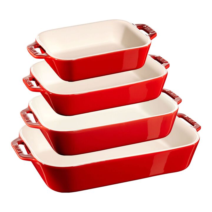 Set of 4 Rectangular Gratin Dishes, large 1