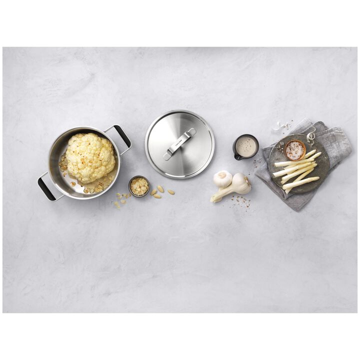 Pure, Pots and pans set, 6-pc, 18/10 Stainless Steel, large 3