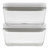 Fresh & Save, M / 2 Piece Vacuum box set, glass, grey, small 1