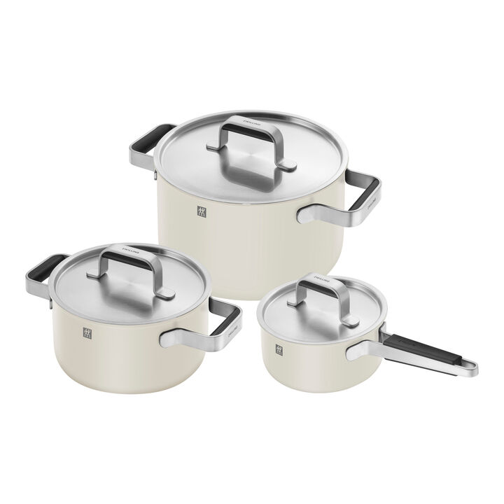 Pure, Pots and pans set, 6-pc, 18/10 Stainless Steel, large 1
