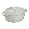 Cast Iron - Oval Cocottes, 7 qt, Oval, Cocotte, White Truffle, small 1