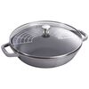 Cast Iron, 12-inch, Wok With Glass Lid, Graphite Grey - Visual Imperfections, small 2