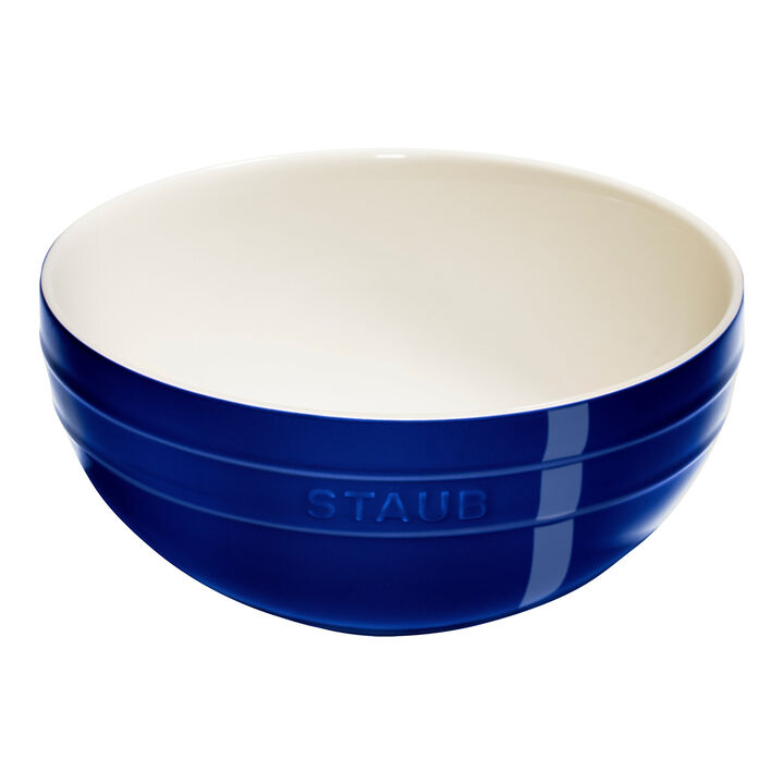 Stoneware, 2-pc, Large Mixing Bowl Set, dark blue, large 3