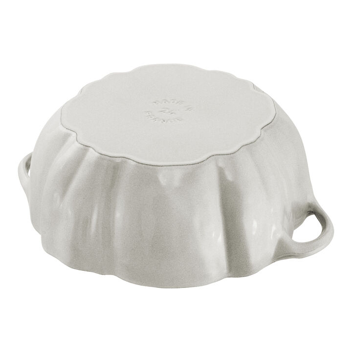 Cast Iron, 3.5 qt, Pumpkin, Dutch Oven With Stainless Steel Knob, White Truffle, large 4