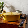 Cast Iron, 6 qt, Wide Oval French Oven, Citron, small 2