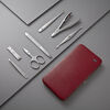 PREMIUM, 8-pcs Calf leather Snap fastener case red, small 2