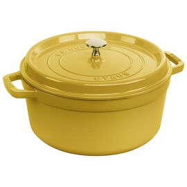 5.25 l cast iron round Cocotte, citron