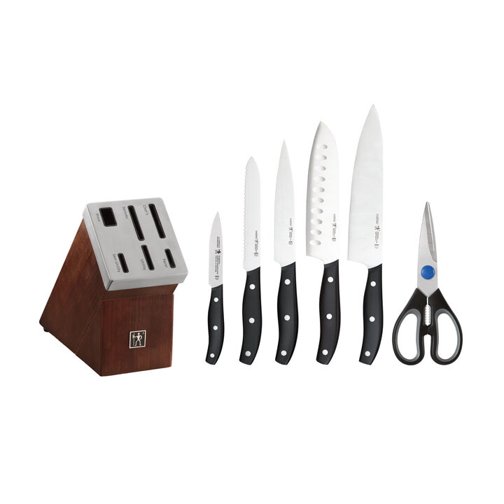 Definition, 7-pcs, Knife block set, brown, large 3