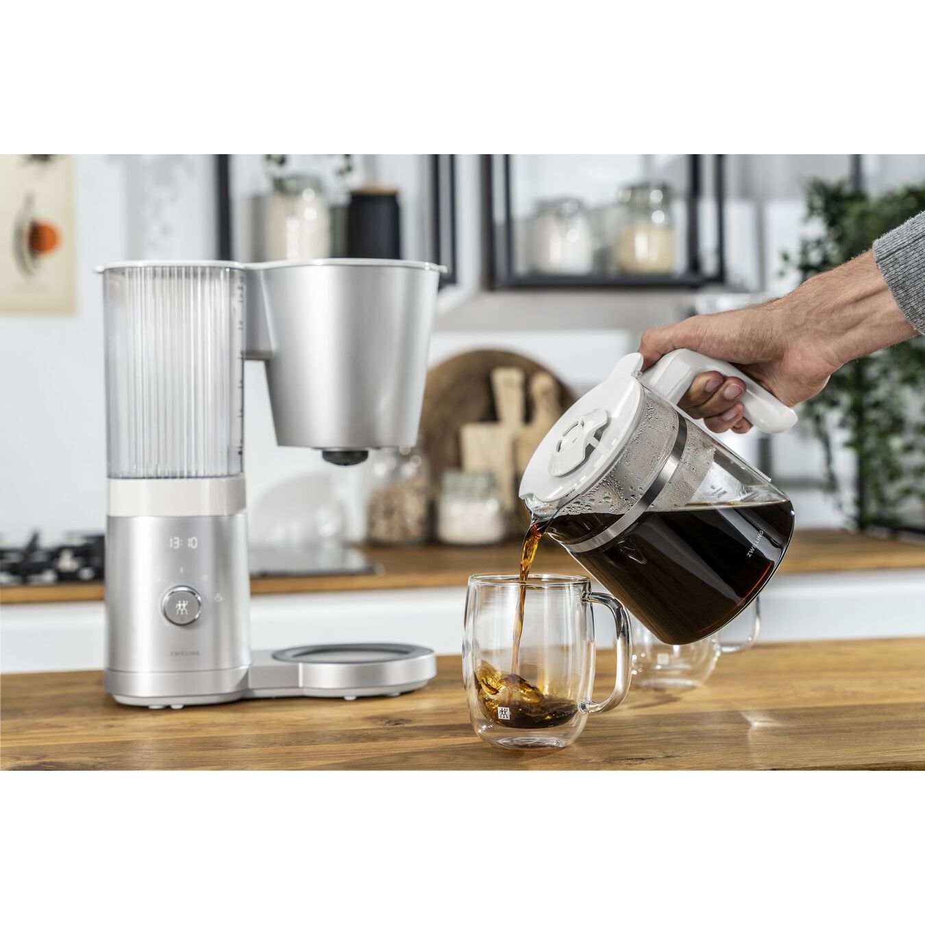 Kaffemaskin, Plast | Silver-Vit | EU,,large 2