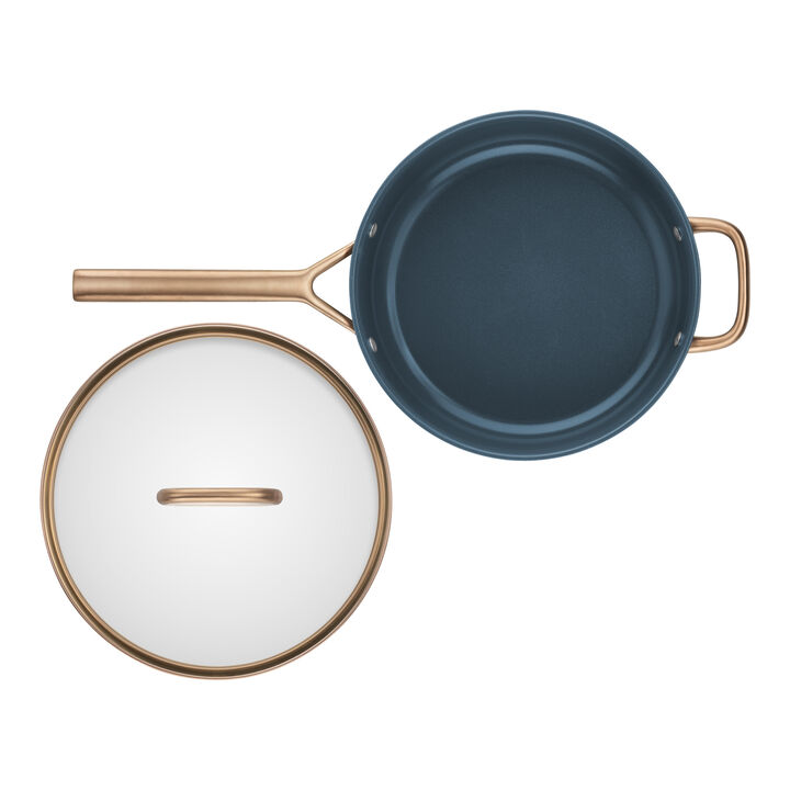 Milano, 28 cm, Traktörpanna med glaslock, Blå, large 2